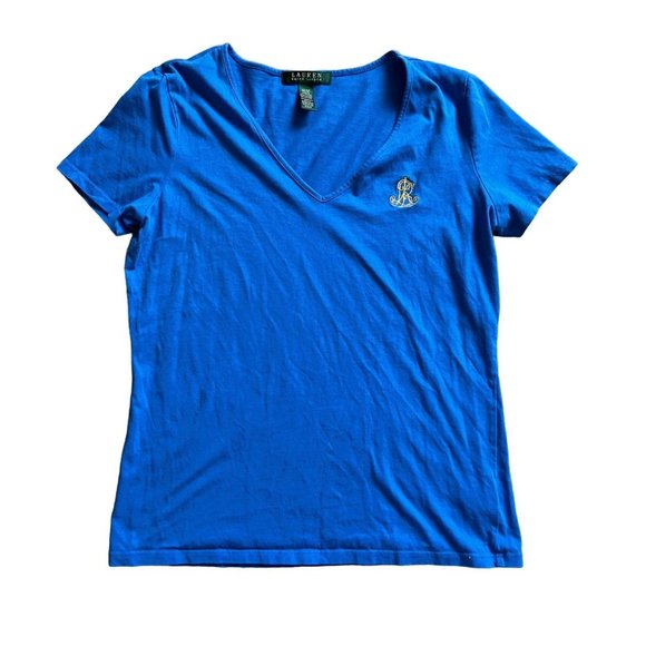 Lauren Ralph Lauren Tops - Lauren Ralph Lauren embroidered logo t shirt size M